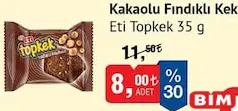 ETİ TOPKEK KAKAOLU FINDIKLI KEK 35 G fiyat ve kampanya bilgisi